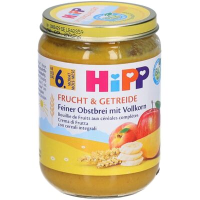 HiPP – Purée bio fruits & céréales complètes dès 6 mois 190 g Purée - Publicité HiPP – Purée bio fruits & céréales complètes dès 6 mois 190 g Purée - Publicité