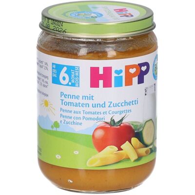 HiPP – Penne bio aux tomates & courgettes dès 6 mois 190 g Purée - Publicité HiPP – Penne bio aux tomates & courgettes dès 6 mois 190 g Purée - Publicité