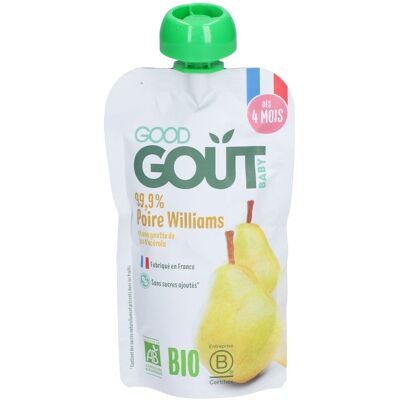 Good Goût Poire Williams 120 g Purée - Publicité Good Goût Poire Williams 120 g Purée - Publicité