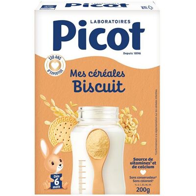 Picot Céréales pour Bébé Biscuit 6 Mois 200g - Céréales pour Bébé - Publicité Picot Céréales pour Bébé Biscuit 6 Mois 200g - Céréales pour Bébé - Publicité
