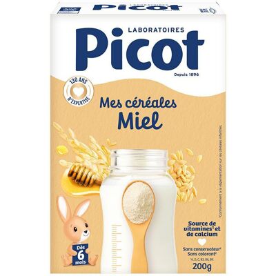 Céréales bébé Picot Miel 6 Mois 200g - Baby Cereals - Publicité Céréales bébé Picot Miel 6 Mois 200g - Baby Cereals - Publicité