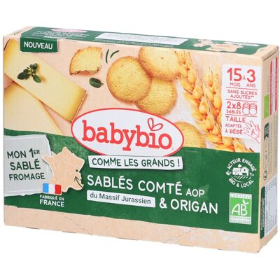 BABYBIO Sablé Comté AOP & Origan 72 g Aliment - Publicité BABYBIO Sablé Comté AOP & Origan 72 g Aliment - Publicité