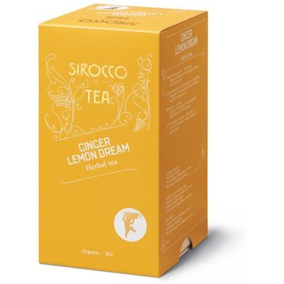 SIROCCO Sachets de thé Ginger Lemon Dream 20 pc(s) Thé Instantané - Publicité SIROCCO Sachets de thé Ginger Lemon Dream 20 pc(s) Thé Instantané - Publicité