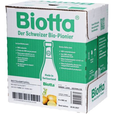 Biotta® Jus de pomme de terre bio 6x500 ml Boisson - Publicité Biotta® Jus de pomme de terre bio 6x500 ml Boisson - Publicité