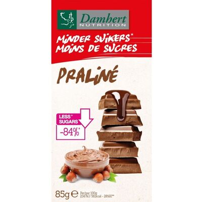 Damhert Chocolat Praline Moins de Sucres 85 g Chocolat - Publicité Damhert Chocolat Praline Moins de Sucres 85 g Chocolat - Publicité