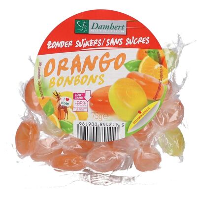 Damhert Orango Bonbons Sans Sucre 75 g Bonbon(S) - Publicité Damhert Orango Bonbons Sans Sucre 75 g Bonbon(S) - Publicité