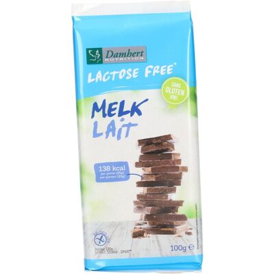 Damhert Lactose Free Chocolat Lait Gluten Free 100 g Chocolat - Publicité Damhert Lactose Free Chocolat Lait Gluten Free 100 g Chocolat - Publicité