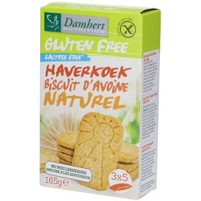 Damhert Gluten Free Biscuit d'avoine naturel 165 g Autre - Publicité Damhert Gluten Free Biscuit d'avoine naturel 165 g Autre - Publicité