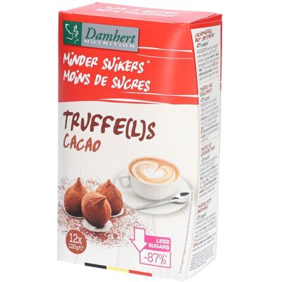 Damhert Moins De Sucre Truffes Cacao 120 g Chocolat - Publicité Damhert Moins De Sucre Truffes Cacao 120 g Chocolat - Publicité