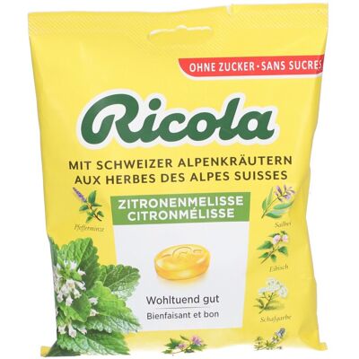 Ricola bonbons citron mélisse sans sucre 125 g Pastille(S) - Publicité Ricola bonbons citron mélisse sans sucre 125 g Pastille(S) - Publicité