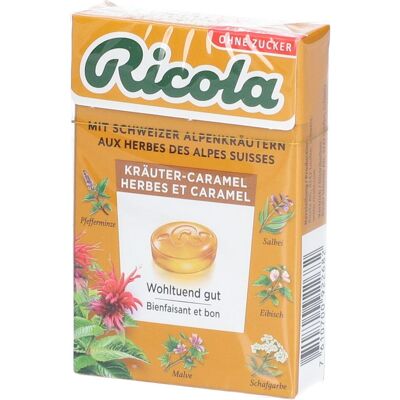 RICOLA Bonbons herbes et caramel 50 g Pastille(S) - Publicité RICOLA Bonbons herbes et caramel 50 g Pastille(S) - Publicité
