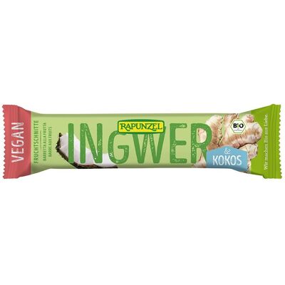 RAPUNZEL Barre aux Fruits Gingembre-Coco Bio 40 g Barre - Publicité RAPUNZEL Barre aux Fruits Gingembre-Coco Bio 40 g Barre - Publicité