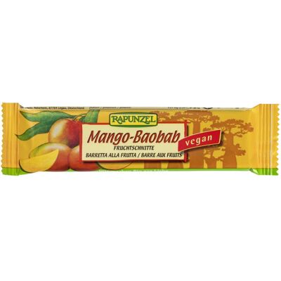 RAPUNZEL Barre aux Fruits Mangue-Baobab Bio 25x40 g Barre - Publicité RAPUNZEL Barre aux Fruits Mangue-Baobab Bio 25x40 g Barre - Publicité