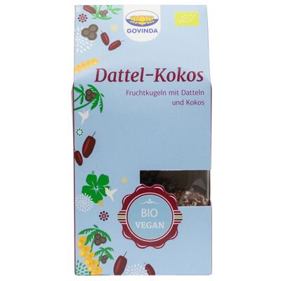 Govinda Bio Confiserie aux fruits dattes et noix de coco 120 g Fruits - Publicité Govinda Bio Confiserie aux fruits dattes et noix de coco 120 g Fruits - Publicité