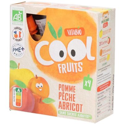 VITABIO Cool Fruits Pomme Pêche Abricot 4x90 g Autre - Publicité VITABIO Cool Fruits Pomme Pêche Abricot 4x90 g Autre - Publicité