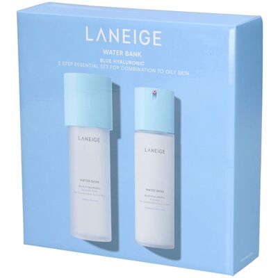 Ensemble essentiel en 2 étapes Laneige Water Bank Blue Hyaluronic - Kit de soins - Publicité Ensemble essentiel en 2 étapes Laneige Water Bank Blue Hyaluronic - Kit de soins - Publicité