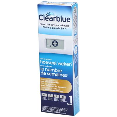 Clearblue Test de Grossesse avec Indicateur de Conception 1 pc(s) Test(S) - Publicité Clearblue Test de Grossesse avec Indicateur de Conception 1 pc(s) Test(S) - Publicité