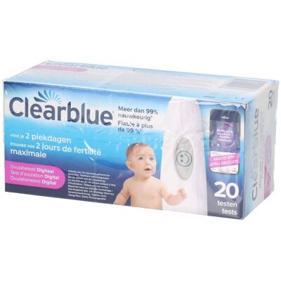 Clearblue Test d'ovulation Clearblue Digital 1 Appareil Digital et 20 Tests 1 pc(s) Test(S) - Publicité Clearblue Test d'ovulation Clearblue Digital 1 Appareil Digital et 20 Tests 1 pc(s) Test(S) - Publicité