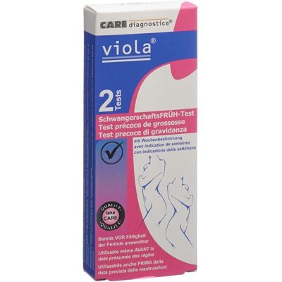 viola® Test de grossesse 2 pc(s) Test(S) - Publicité viola® Test de grossesse 2 pc(s) Test(S) - Publicité