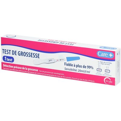 EG Labo CARE+ Test de grossesse 1 pc(s) Test(S) - Publicité EG Labo CARE+ Test de grossesse 1 pc(s) Test(S) - Publicité