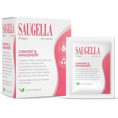 Saugella Poligyn Lingettes Intimes Nettoyantes Préménopause & Ménopause 1 pc(s) Lingette(S) - Publicité Saugella Poligyn Lingettes Intimes Nettoyantes Préménopause & Ménopause 1 pc(s) Lingette(S) - Publicité