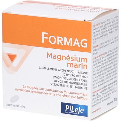 Pileje Formag Magnésium Marin 90 Comprimés - Complément Alimentaire - Publicité Pileje Formag Magnésium Marin 90 Comprimés - Complément Alimentaire - Publicité