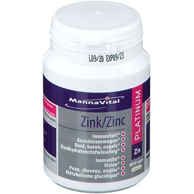 Mannavital Zinc Platinum Capsule - Complément Alimentaire - Publicité Mannavital Zinc Platinum Capsule - Complément Alimentaire - Publicité