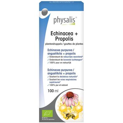 Extrait Bio d'Échinacée et de Propolis de Physalis 100 ml - Complément Alimentaire - Publicité Extrait Bio d'Échinacée et de Propolis de Physalis 100 ml - Complément Alimentaire - Publicité