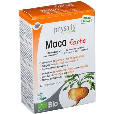 Physalis Maca Forte Bio 30 Comprimés - Complément alimentaire - Publicité Physalis Maca Forte Bio 30 Comprimés - Complément alimentaire - Publicité