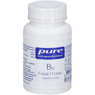 Pure Encapsulations B12 Folate - Complément de vitamine B12 et acide folique - Publicité Pure Encapsulations B12 Folate - Complément de vitamine B12 et acide folique - Publicité