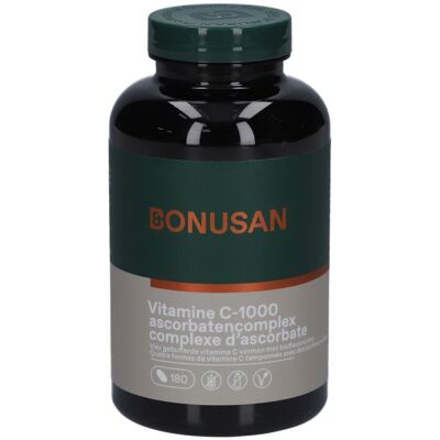 BONUSAN Vitamine C-1000 Complexe d'Ascorbate 180 pc(s) Capsule(S) - Publicité BONUSAN Vitamine C-1000 Complexe d'Ascorbate 180 pc(s) Capsule(S) - Publicité