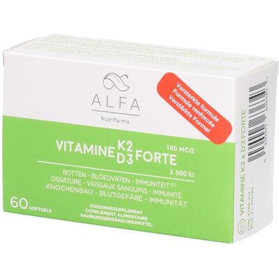 NUTRIFARMA - Alfa K2-D3 Forte Nouvelle - Complément alimentaire - Publicité NUTRIFARMA - Alfa K2-D3 Forte Nouvelle - Complément alimentaire - Publicité