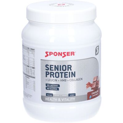SPONSER Senior Protein - Chocolat - Poudre - Complément alimentaire - Publicité SPONSER Senior Protein - Chocolat - Poudre - Complément alimentaire - Publicité