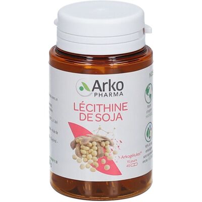 Arkopharma Arkogélules Lécithine de Soja Bio - 45 Capsules - Complément Alimentaire - Publicité Arkopharma Arkogélules Lécithine de Soja Bio - 45 Capsules - Complément Alimentaire - Publicité