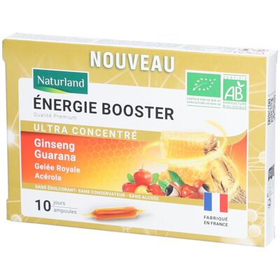 Naturland Booster Énergie Bio Ginseng Guarana - Publicité Naturland Booster Énergie Bio Ginseng Guarana - Publicité