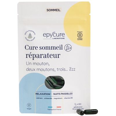 Epycure Soutien au sommeil à la valériane et kudzu - 1 Mois - 60 Gélules - Doypack - Publicité Epycure Soutien au sommeil à la valériane et kudzu - 1 Mois - 60 Gélules - Doypack - Publicité