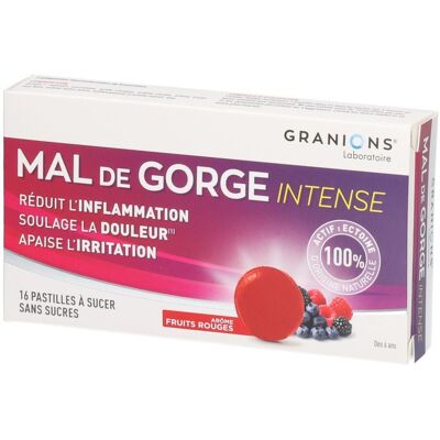 Granions Pastilles Mal de Gorge Intense 16 pc(s) Comprimé(S) À Sucer - Publicité Granions Pastilles Mal de Gorge Intense 16 pc(s) Comprimé(S) À Sucer - Publicité