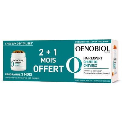 pdmtobemaintained OENOBIOL HAIR EXPERT Chute de Cheveux LOT DE 3 - Formule concentrée - Favorise la croissance - Préserve la densité des cheveux - Complément alimentaire - 3x60 capsules - Programme 3 mois 180 pc(s) Capsule(S) - Publicité pdmtobemaintained OENOBIOL HAIR EXPERT Chute de Cheveux LOT DE 3 - Formule concentrée - Favorise la croissance - Préserve la densité des cheveux - Complément alimentaire - 3x60 capsules - Programme 3 mois 180 pc(s) Capsule(S) - Publicité