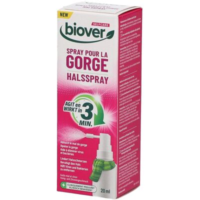 Biover - Selfcare Spray - 20 ml - spray pour la gorge - Medicine - Publicité Biover - Selfcare Spray - 20 ml - spray pour la gorge - Medicine - Publicité