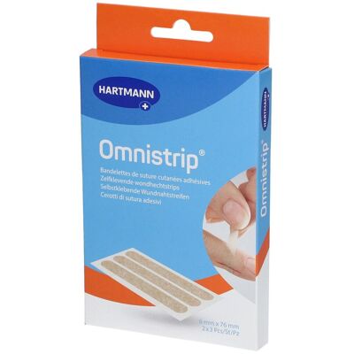Paul Hartmann AG Omnistrip Bandes de fermeture - 6x76 mm, 2 pcs - Publicité Paul Hartmann AG Omnistrip Bandes de fermeture - 6x76 mm, 2 pcs - Publicité