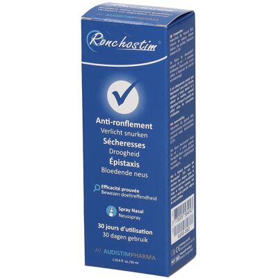 AudistimPharma - Ronchostim - Anti-ronflement - 30ml - Spray nasal - Publicité AudistimPharma - Ronchostim - Anti-ronflement - 30ml - Spray nasal - Publicité