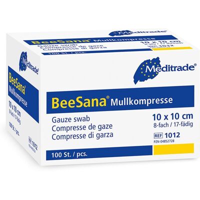 Meditrade - Beesana Mull Compress - Non stérile - 100 pcs - Publicité Meditrade - Beesana Mull Compress - Non stérile - 100 pcs - Publicité