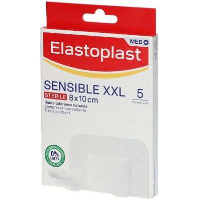 Elastoplast MED Pansements Sensibles XXL 8 x 10 cm 5 pc(s) Pansement(S) - Publicité Elastoplast MED Pansements Sensibles XXL 8 x 10 cm 5 pc(s) Pansement(S) - Publicité