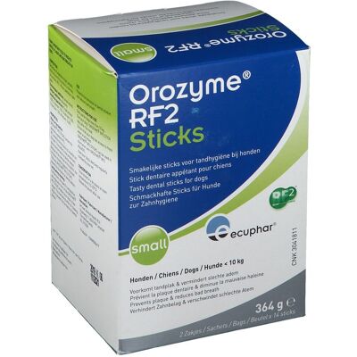 Orozyme RF2 Bâtonnet Dentaire Petit Chien - Dog Chew Stick - Publicité Orozyme RF2 Bâtonnet Dentaire Petit Chien - Dog Chew Stick - Publicité