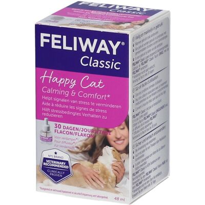 Recharge pour diffuseur Feliway Classic - Sans odeur, 48 ml - Publicité Recharge pour diffuseur Feliway Classic - Sans odeur, 48 ml - Publicité