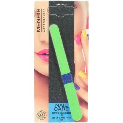 Vitry Ensemble de 6 Lime à Ongles - 12cm - Outil Manucure - Publicité Vitry Ensemble de 6 Lime à Ongles - 12cm - Outil Manucure - Publicité