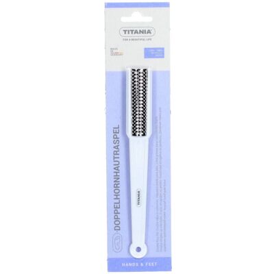 TITANIA® Râpe à callosité double - acier inoxydable & manche plastique 1 pc(s) Lime - Publicité TITANIA® Râpe à callosité double - acier inoxydable & manche plastique 1 pc(s) Lime - Publicité
