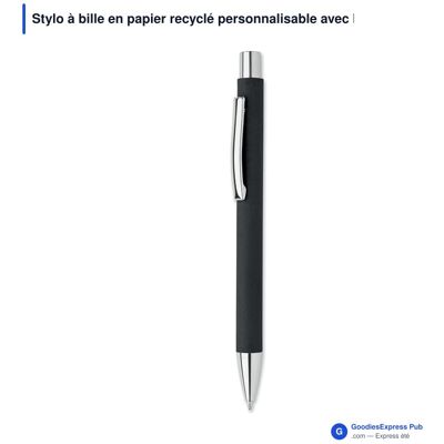 GoodiesExpress Pub Stylo à bille express personnalisable papier recyclé - noir - Publicité GoodiesExpress Pub Stylo à bille express personnalisable papier recyclé - noir - Publicité