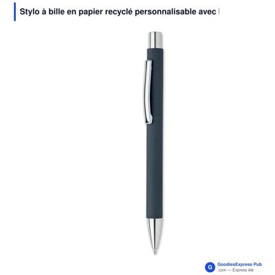 GoodiesExpress Pub Stylo à bille express personnalisable papier recyclé - bleu marine - Publicité GoodiesExpress Pub Stylo à bille express personnalisable papier recyclé - bleu marine - Publicité