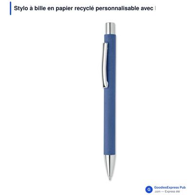 GoodiesExpress Pub Stylo à bille express personnalisable papier recyclé - bleu royal - Publicité GoodiesExpress Pub Stylo à bille express personnalisable papier recyclé - bleu royal - Publicité